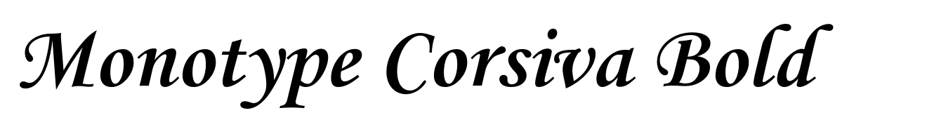 Monotype Corsiva Bold